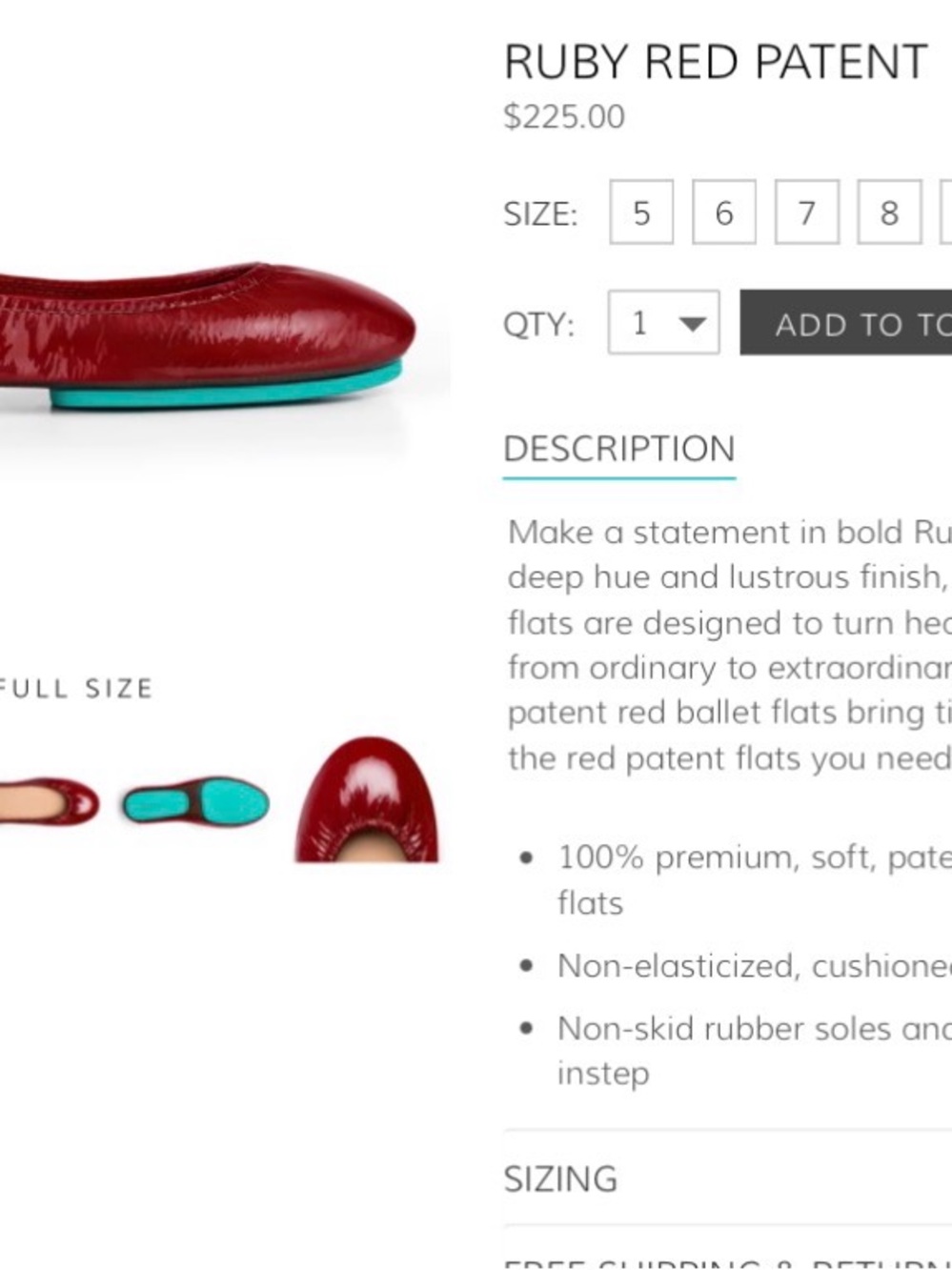 Tieks Ruby Red patent 11 EUC - Picture 5 of 9